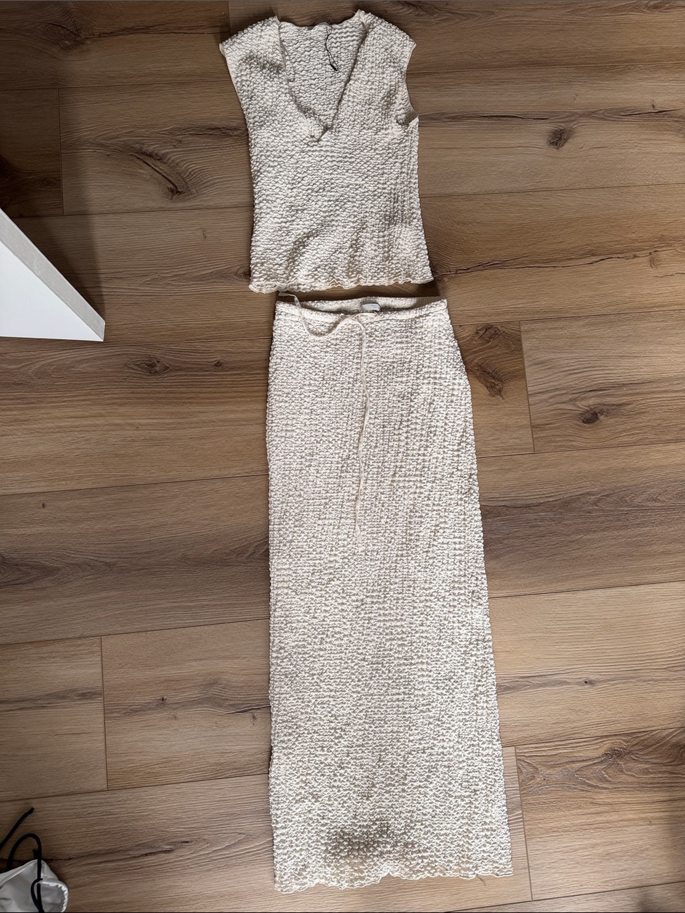 Zara Cream Skirt Set